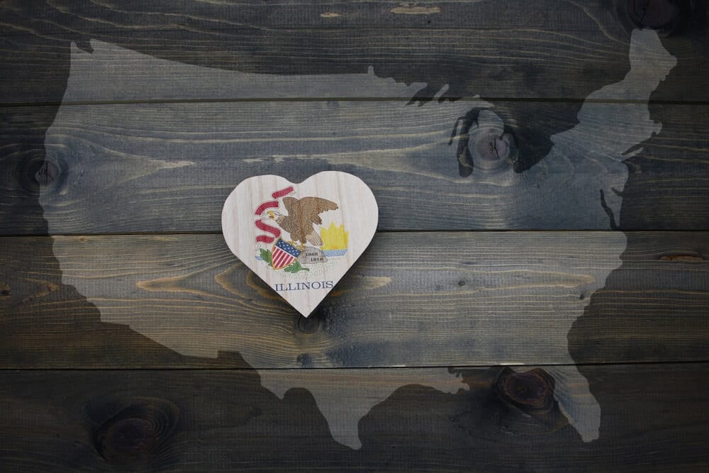 map of Illinois, showing we provide counseling services in northern Illinois.