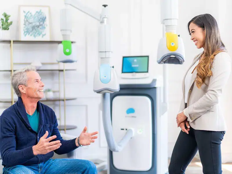 provider and patient discussing Deep TMS 